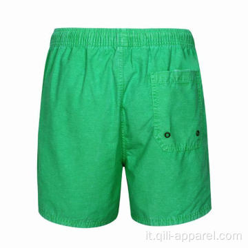 Pantaloncini da bagno da uomo atletici ad asciugatura rapida verde